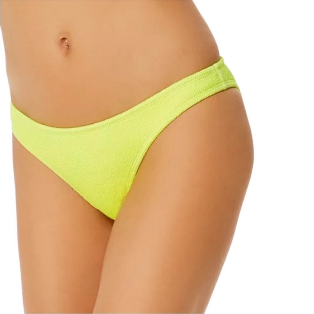 PilyQ Pineapple Reef Full Cut Textured Solid Bikini Bottoms